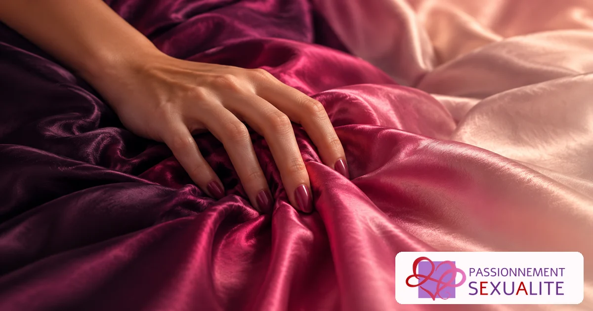 Main adulte posée sur un drapé rose, avec le logo officiel.